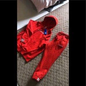 Selling Adidas red jumpsuit!